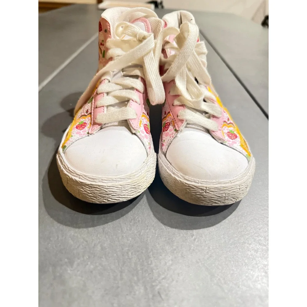 Nike Blazer Mid Kids 12C Fruit Print Pink Orange High Top Sneakers